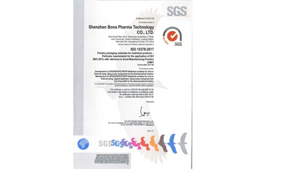 Bona Smart Plant Certified by ISO15378